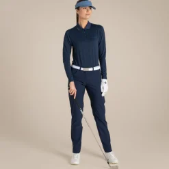 Nosilife Golf Thornbury Langarm Polohemd für Damen | Blue Navy