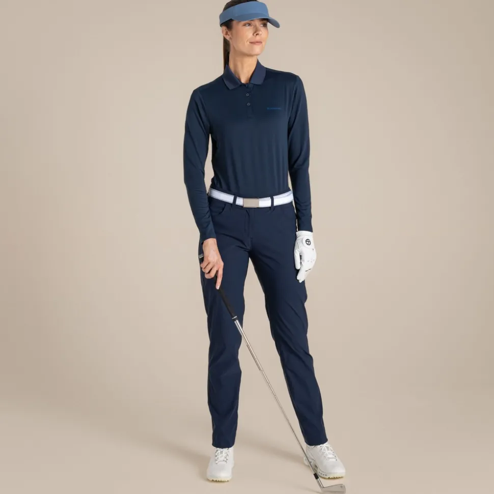 Nosilife Golf Thornbury Langarm Polohemd für Damen | Blue Navy