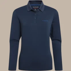 Nosilife Golf Thornbury Langarm Polohemd für Damen | Blue Navy