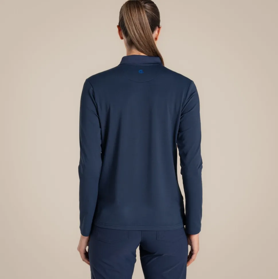 Nosilife Golf Thornbury Langarm Polohemd für Damen | Blue Navy
