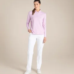 Nosilife Golf Thornbury Langarm Polohemd für Damen | Orchid