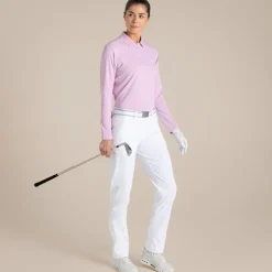 Nosilife Golf Thornbury Langarm Polohemd für Damen | Orchid