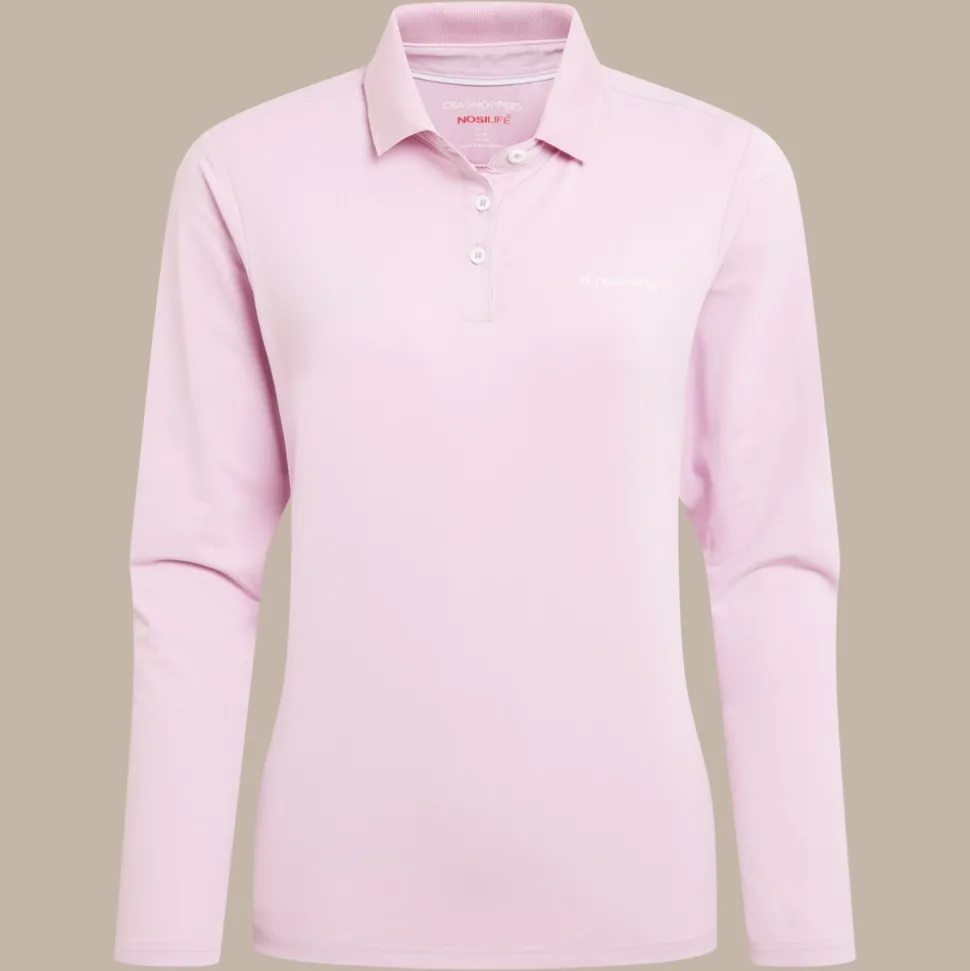 Nosilife Golf Thornbury Langarm Polohemd für Damen | Orchid