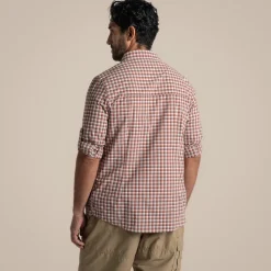 NosiLife Nuoro Check Hemd mit langem Ärmel für Herren | Red Beach Check