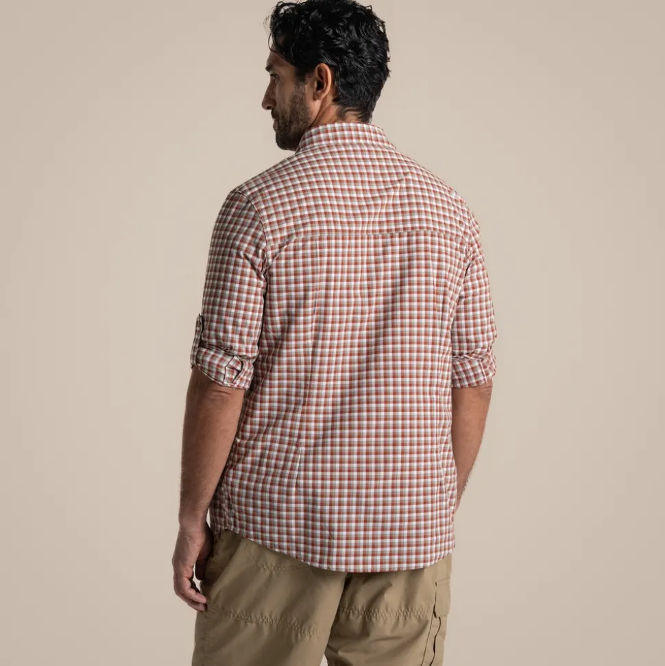 NosiLife Nuoro Check Hemd mit langem Ärmel für Herren | Red Beach Check