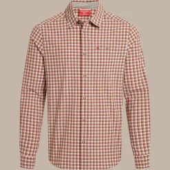 NosiLife Nuoro Check Hemd mit langem Ärmel für Herren | Red Beach Check