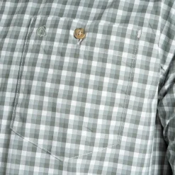 NosiLife Nuoro Check Hemd mit langem Ärmel für Herren | Lichen Green / Ecru Check