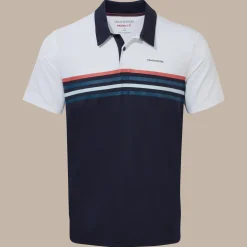 NosiLife Pro Polohemd mit kurzem Ärmel für Herren | Optic White / Blue Navy