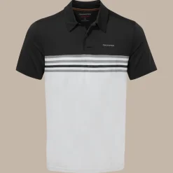 NosiLife Pro Polohemd mit kurzem Ärmel für Herren | Black / Optic White