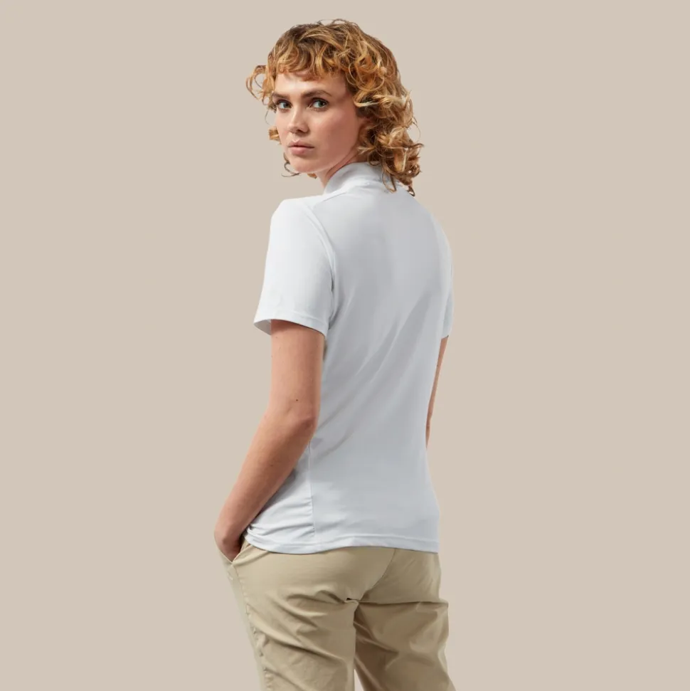 NosiLife Pro Polohemd mit kurzem Ärmel für Damen | Optic White