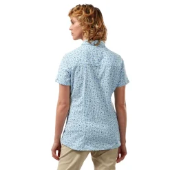 NosiLife Tayma Kurzärmelige Bluse | Mediterranean Blue Print