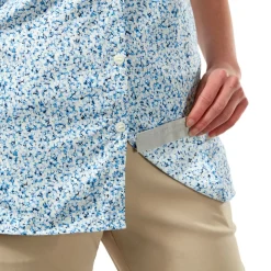 NosiLife Tayma Kurzärmelige Bluse | Mediterranean Blue Print