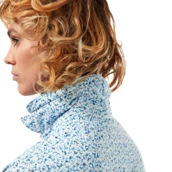 NosiLife Tayma Kurzärmelige Bluse | Mediterranean Blue Print