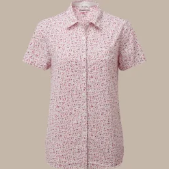 NosiLife Tayma Kurzärmelige Bluse | Raspberry Print