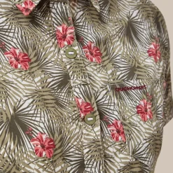 NosiLife Vanna Bluse mit kurzem Ärmel | Soft Moss Print