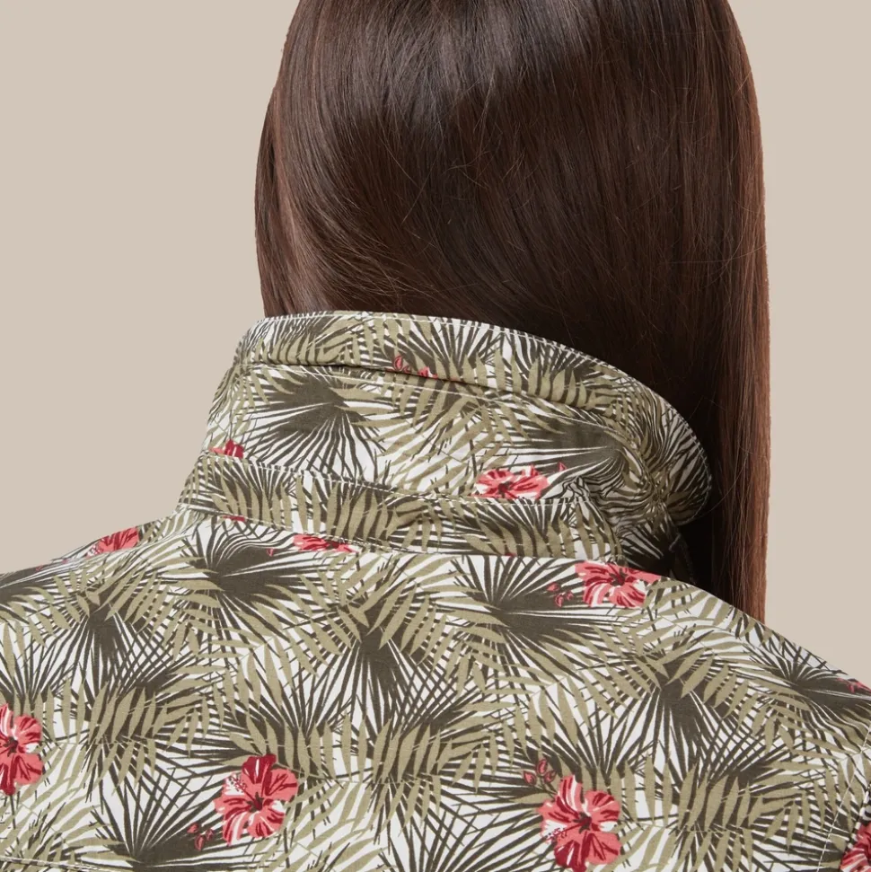 NosiLife Vanna Bluse mit kurzem Ärmel | Soft Moss Print