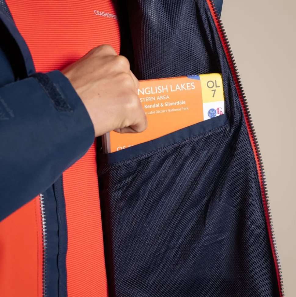 Osuna wasserdichte Jacke für Herren | Blue Navy / Pimento Red