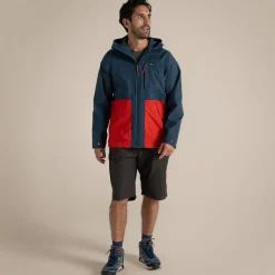 Pandion wasserdichte Jacke für Herren | Blue Stone / Pimento Red