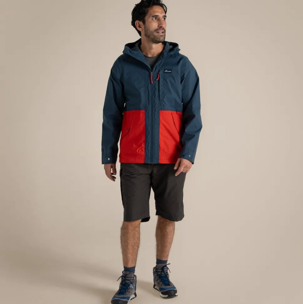 Pandion wasserdichte Jacke für Herren | Blue Stone / Pimento Red
