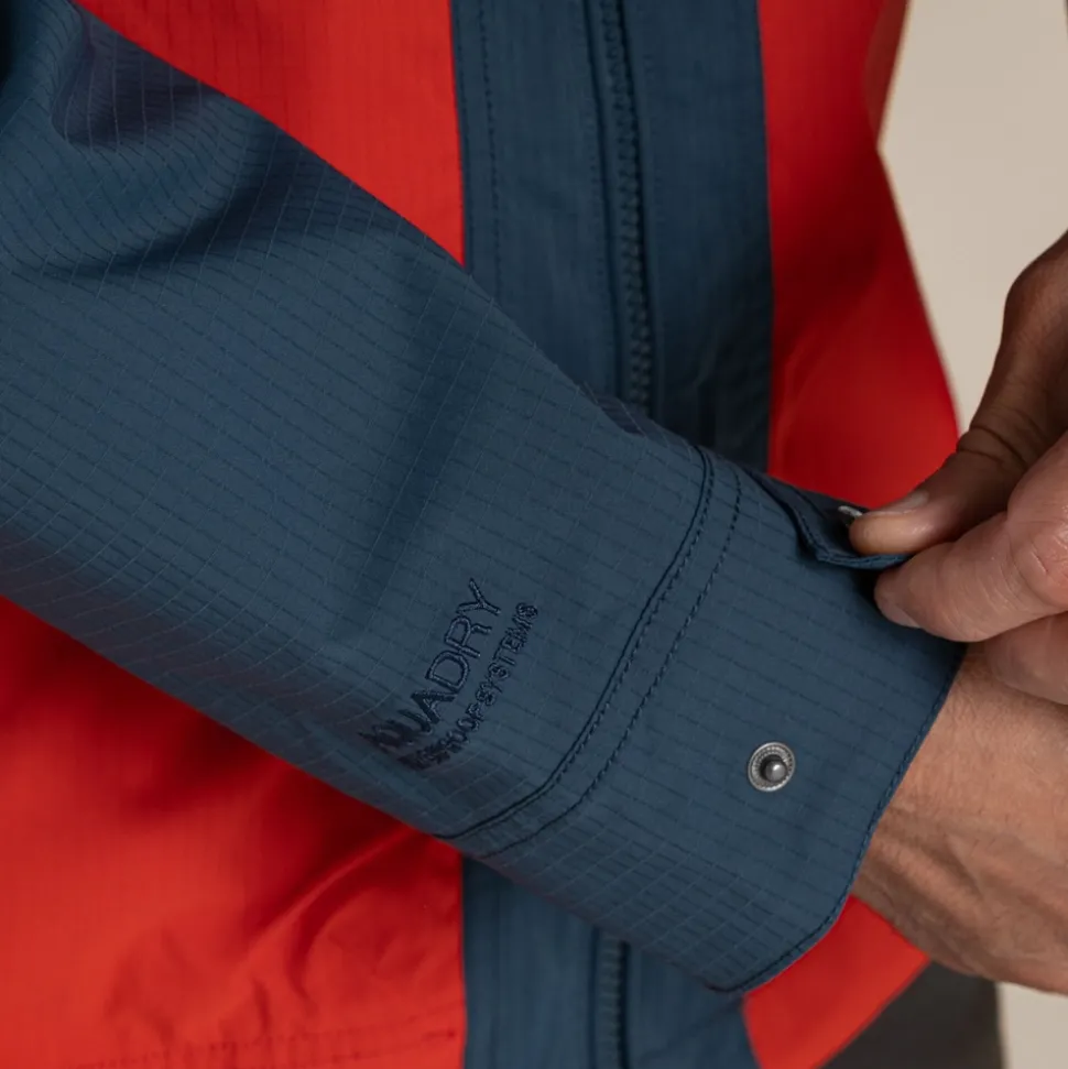 Pandion wasserdichte Jacke für Herren | Blue Stone / Pimento Red