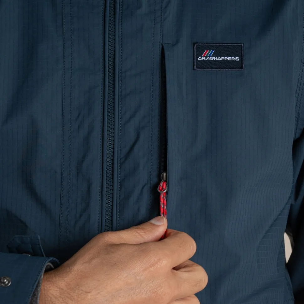 Pandion wasserdichte Jacke für Herren | Blue Stone / Pimento Red