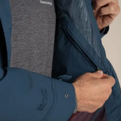 Pandion wasserdichte Jacke für Herren | Blue Stone / Pimento Red