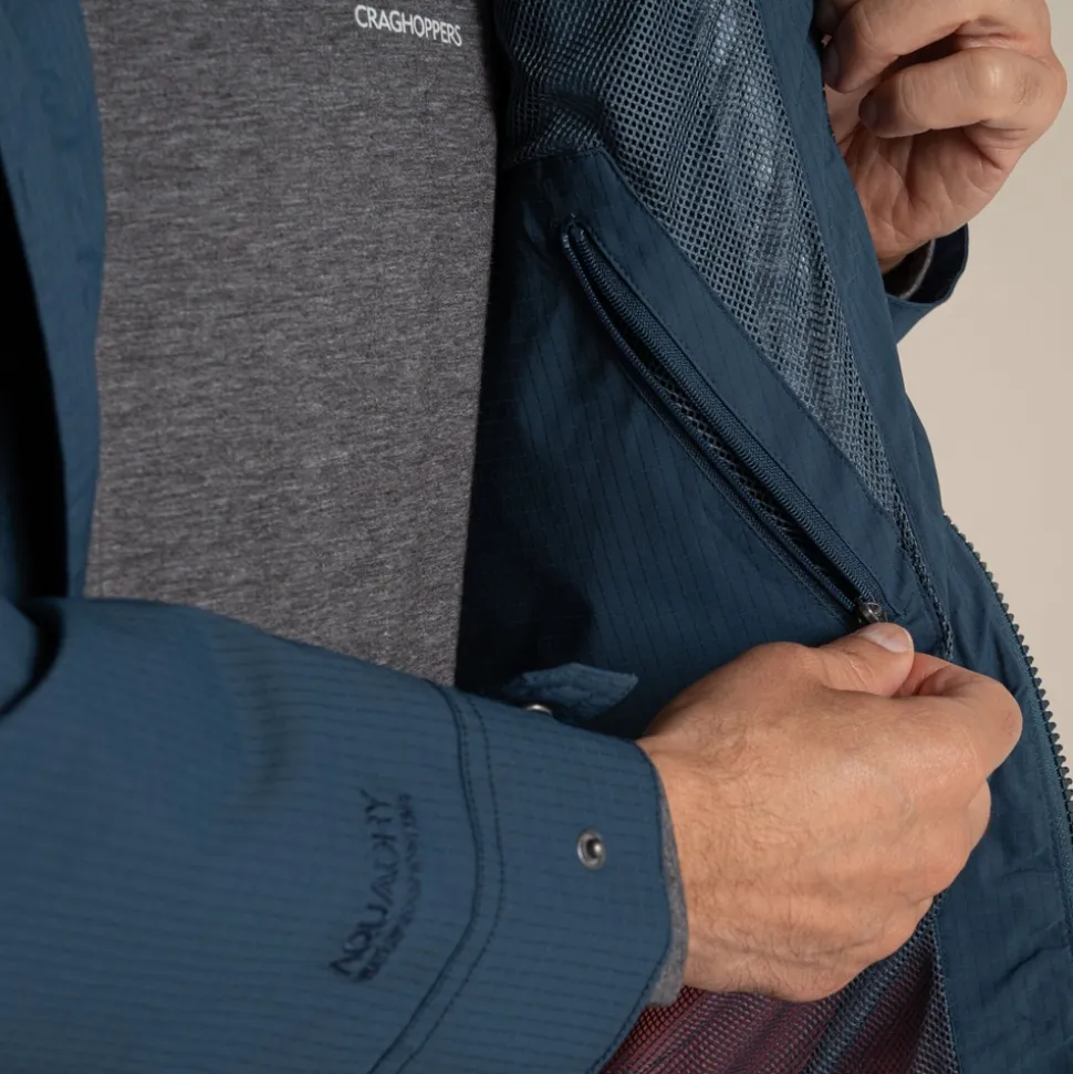 Pandion wasserdichte Jacke für Herren | Blue Stone / Pimento Red