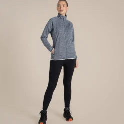 Tarvos Fleece mit durchgehendem Reißverschluss für Damen | Storm Grey Marl