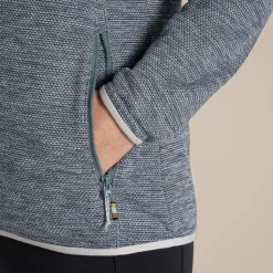 Tarvos Fleece mit durchgehendem Reißverschluss für Damen | Storm Grey Marl