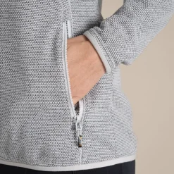 Tarvos Fleece mit durchgehendem Reißverschluss für Damen | Lunar Grey Marl