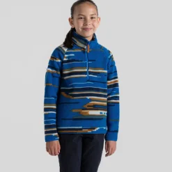 Tivoli Half Zip für Kinder | Titan Blue Print