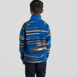 Tivoli Half Zip für Kinder | Titan Blue Print