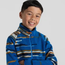 Tivoli Half Zip für Kinder | Titan Blue Print