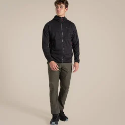 Travos Fleece mit durchgehendem Reißverschluss für Herren | Black Pepper Marl