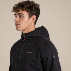 Travos Fleece mit durchgehendem Reißverschluss für Herren | Black Pepper Marl