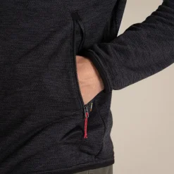 Travos Fleece mit durchgehendem Reißverschluss für Herren | Black Pepper Marl