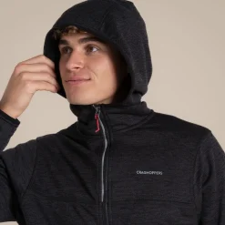 Travos Fleece mit durchgehendem Reißverschluss für Herren | Black Pepper Marl