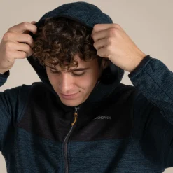 Travos Fleece mit durchgehendem Reißverschluss für Herren | Blue Stone Marl