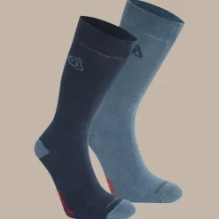 Unisex-Insektenschutz-Socken im Doppelpack | Blue Navy / Blue Stone