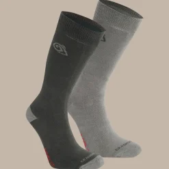Unisex-Insektenschutz-Socken im Doppelpack | Black Pepper / Mid Grey