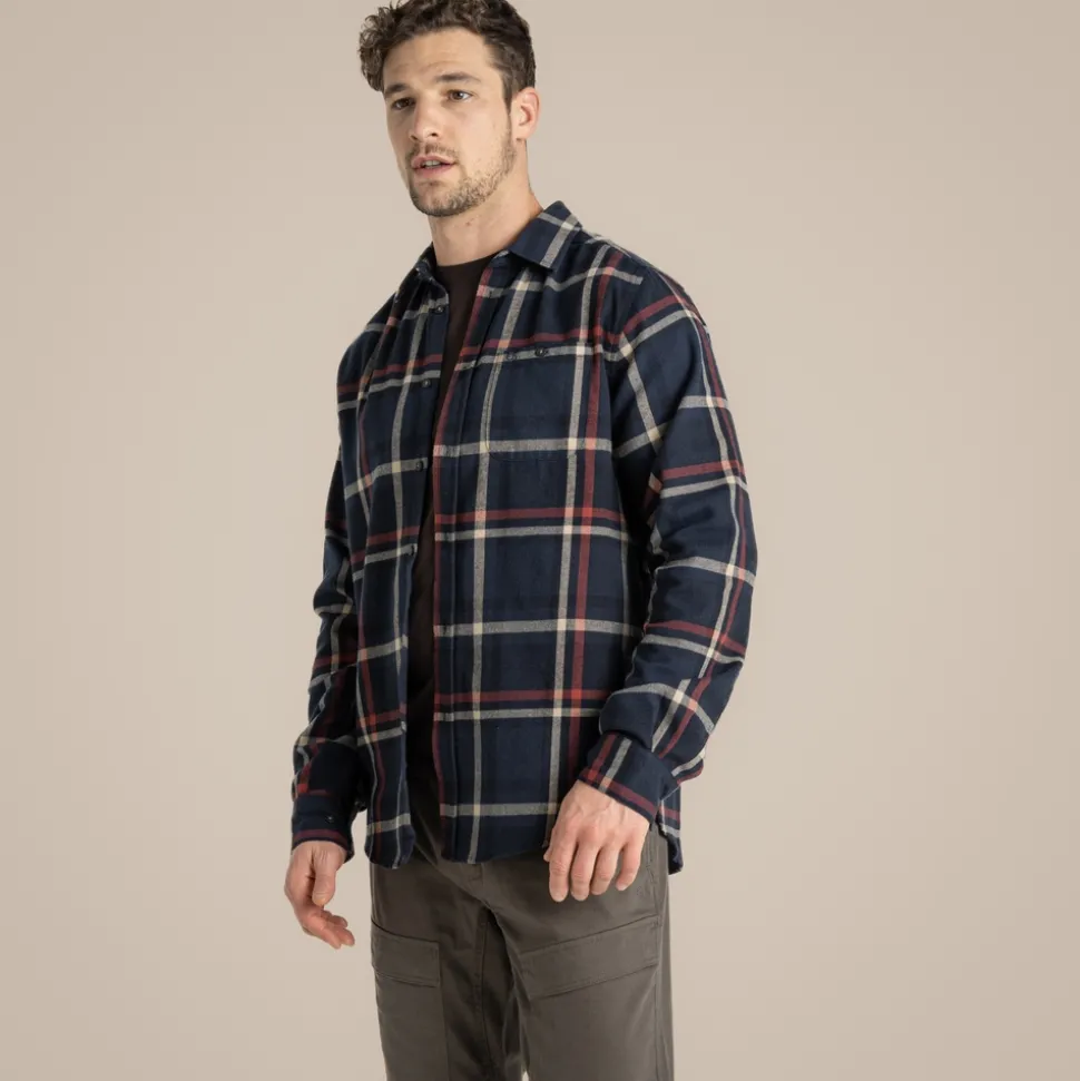 Wald Hemd mit langem Ärmel | Blue Navy Check