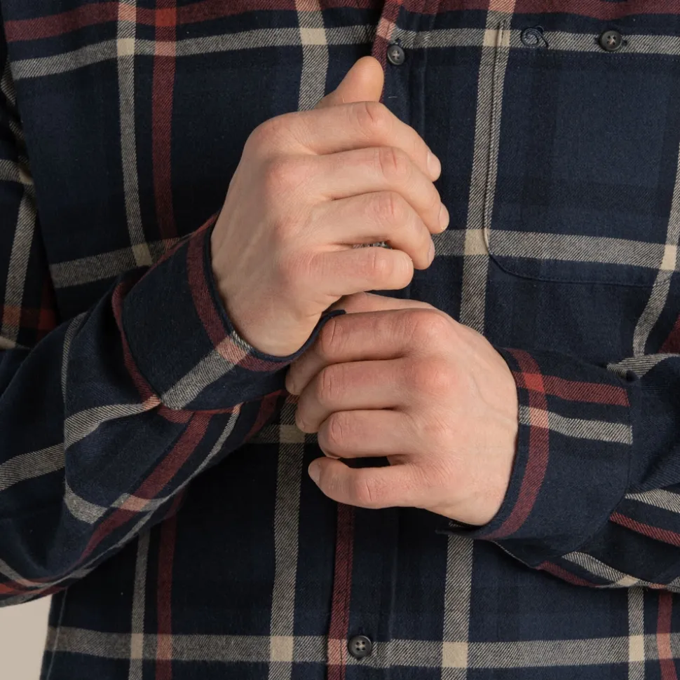 Wald Hemd mit langem Ärmel | Blue Navy Check