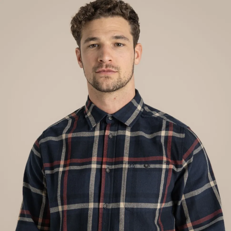 Wald Hemd mit langem Ärmel | Blue Navy Check