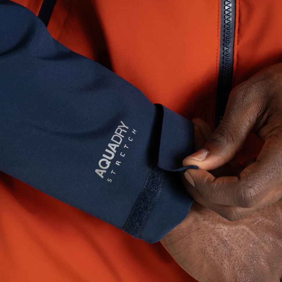 Wasserdichte Diggory Stretch-Jacke für Herren | Blue Navy / Carnelian Orange