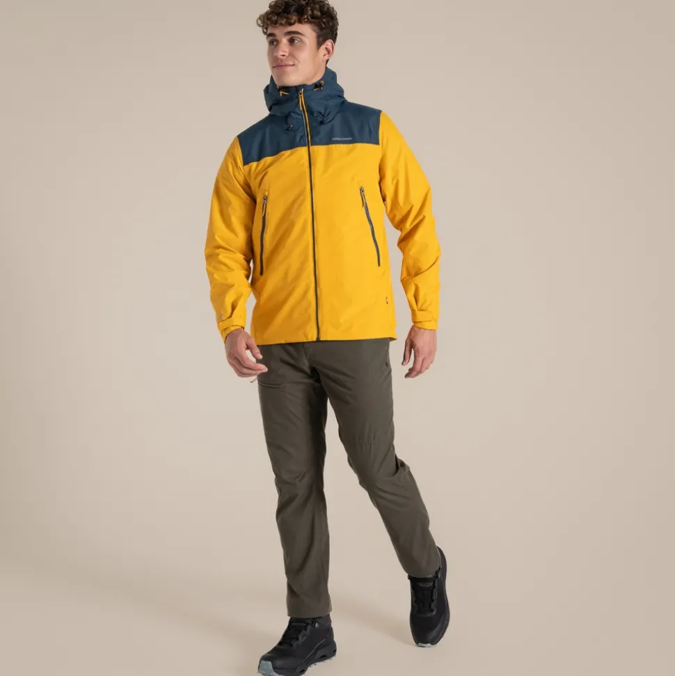 Wasserdichte Vanth-Jacke für Herren | Warbler Yellow / Blue Stone