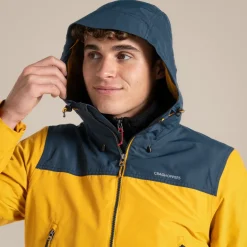 Wasserdichte Vanth-Jacke für Herren | Warbler Yellow / Blue Stone