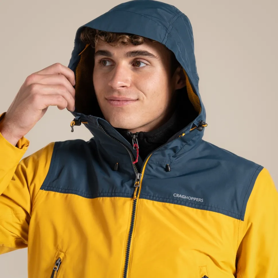 Wasserdichte Vanth-Jacke für Herren | Warbler Yellow / Blue Stone