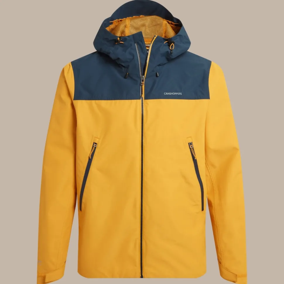 Wasserdichte Vanth-Jacke für Herren | Warbler Yellow / Blue Stone