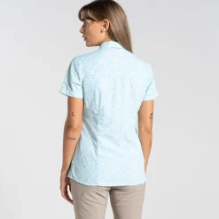 Women's Nosilife Tillia Short Sleeved Shirt | Poolside Green Print