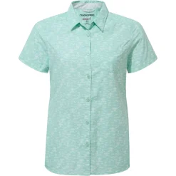 Women's Nosilife Tillia Short Sleeved Shirt | Poolside Green Print